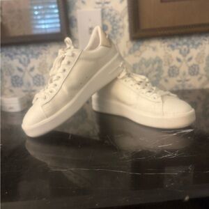 Golden Goose Purestar White Sneakers with Gold Heel Tab